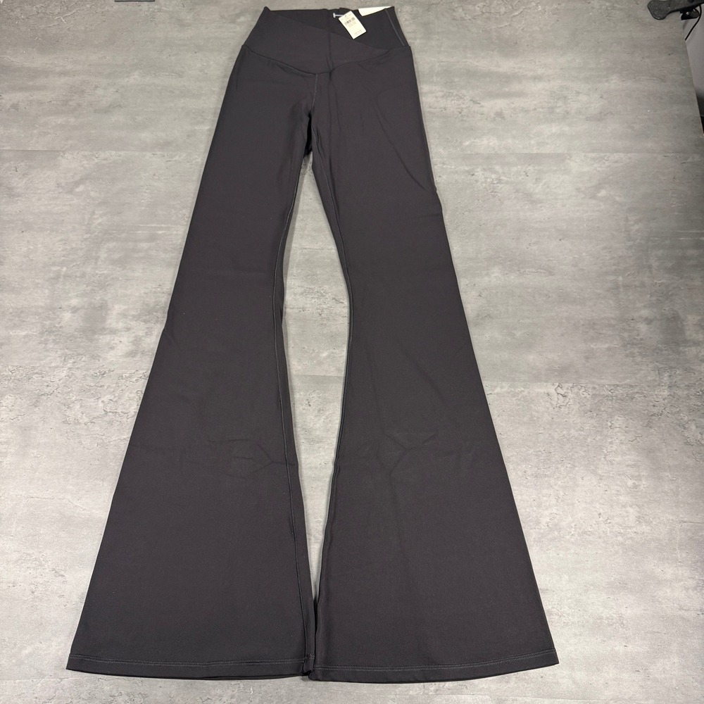 Aerie Leggings Women M Real Me Flare Black Crossover High Rise Long NEW $55